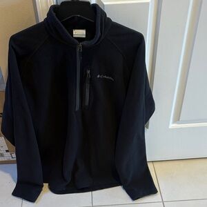 Columbia Men's Half Zip Up Black Fleece-XL